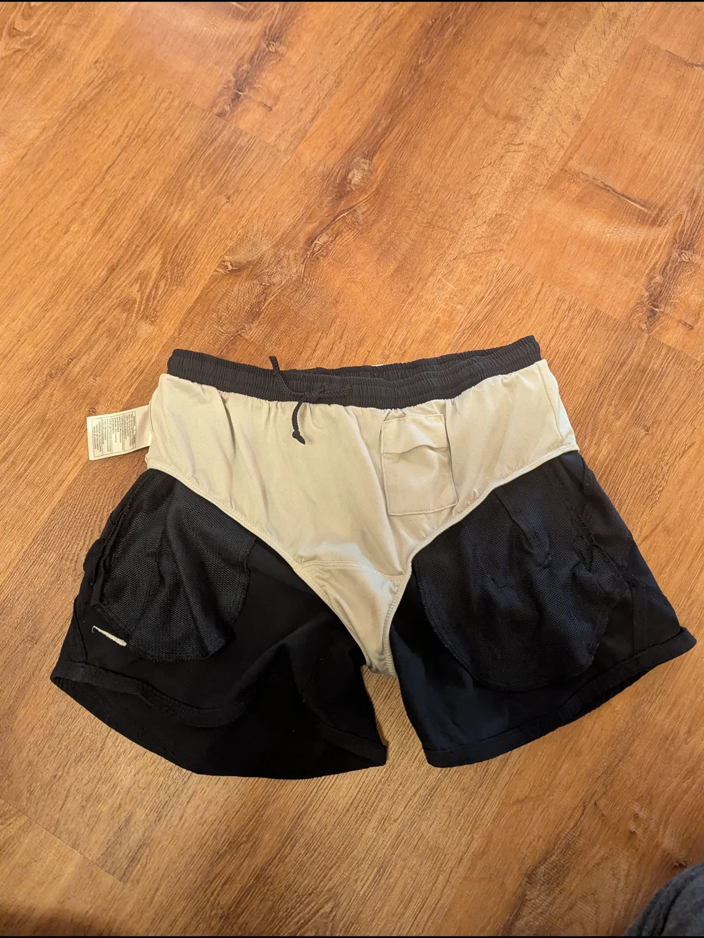 Nike Black Athletic Running Shorts with Reflective Logo